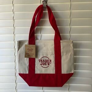 NWT Red Mini Trader Joe’s Canvas Bag